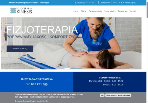KINESIS Częstochowa Gabinet fizjoterapii KINESIS Częstochowa Gabinet fizjoterapii