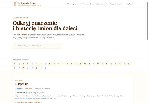 imionadladzieci.com