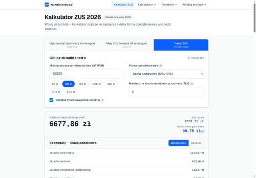 kalkulatorzus.pl