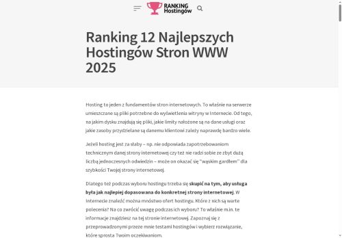 rankinghostingow.pl