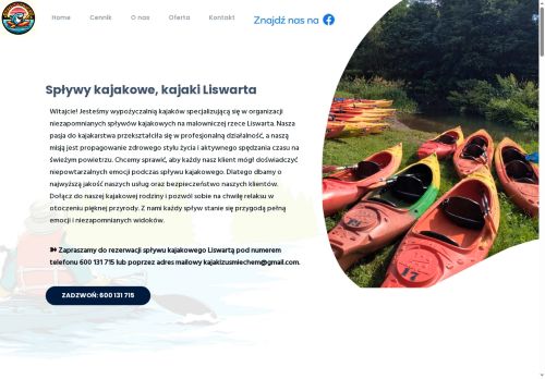 splywykajakoweliswarta.pl