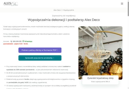 wypozyczalnia.alexdeco.pl